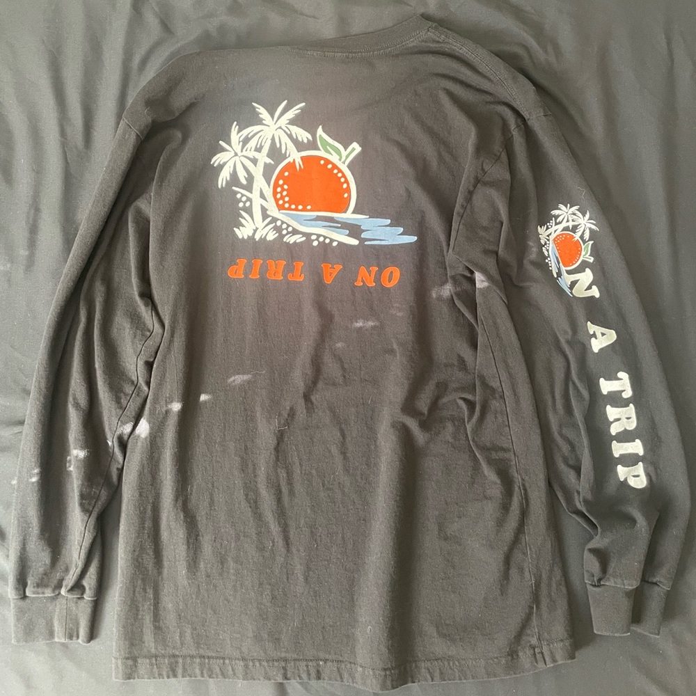 Black Long Sleeve BRIXTON T Shirt Large